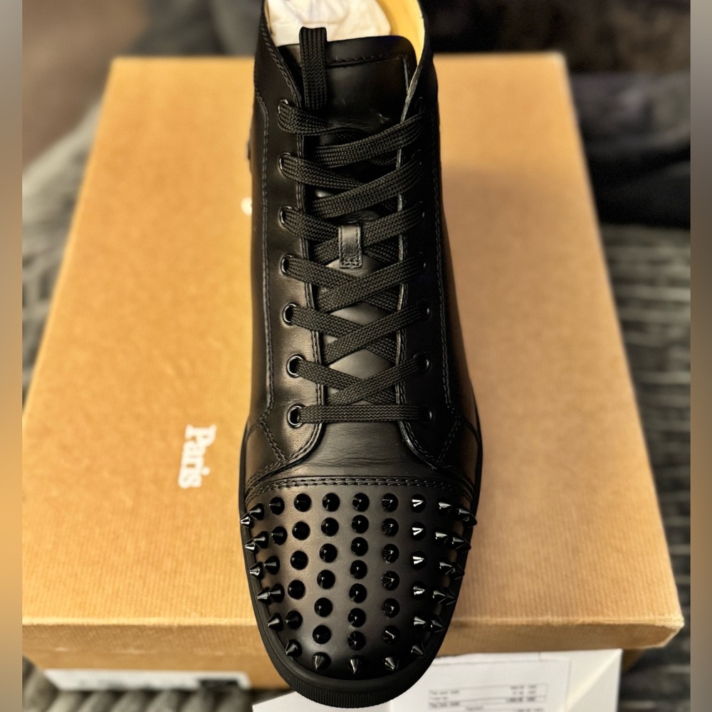 Christian Louboutin, black spike shoe size 11.5